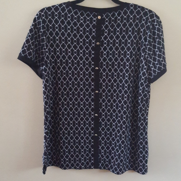 Anne Klein Short Sleeve Top, Medium - Picture 2 of 6